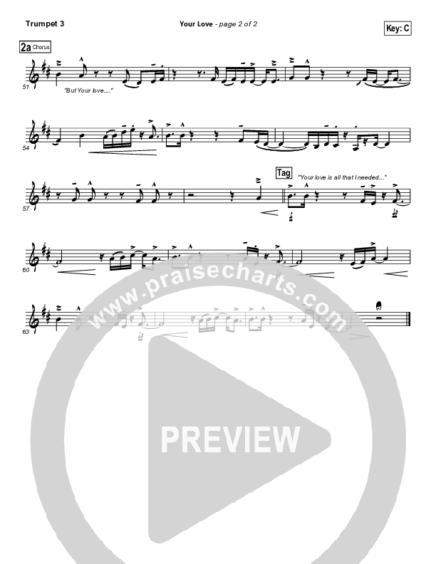 Your Love Trumpet 3 (Brandon Heath)