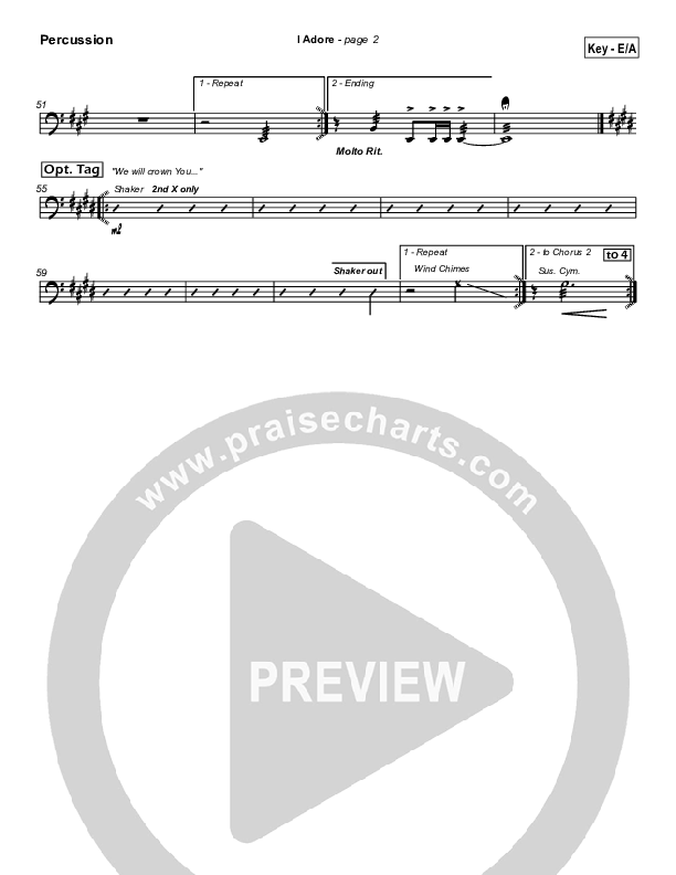 I Adore Percussion (Hillsong Worship)