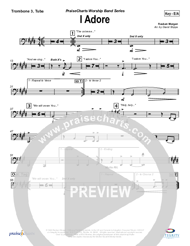 I Adore Trombone 3 (Hillsong Worship)