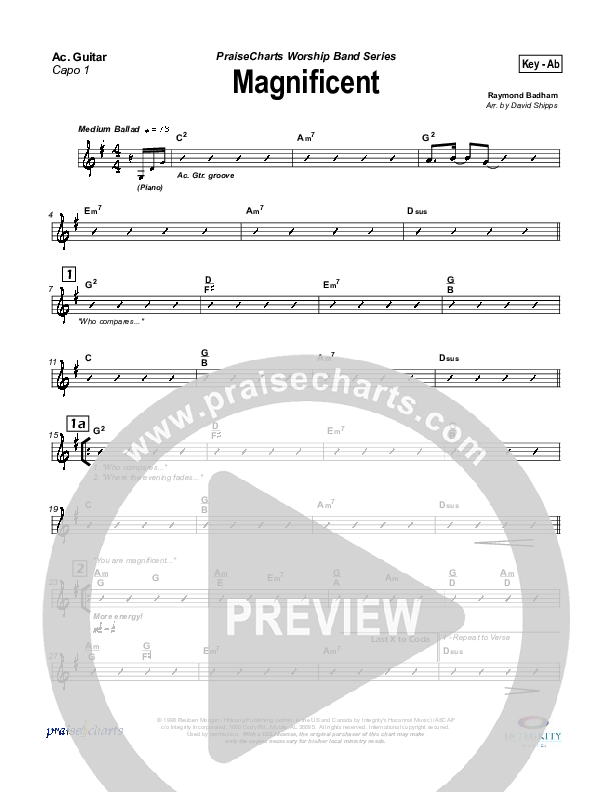 Magnificent Rhythm Chart (Hillsong Worship)