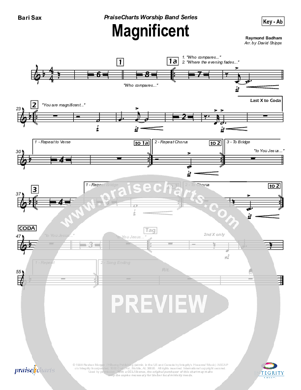 Magnificent Bari Sax (Hillsong Worship)