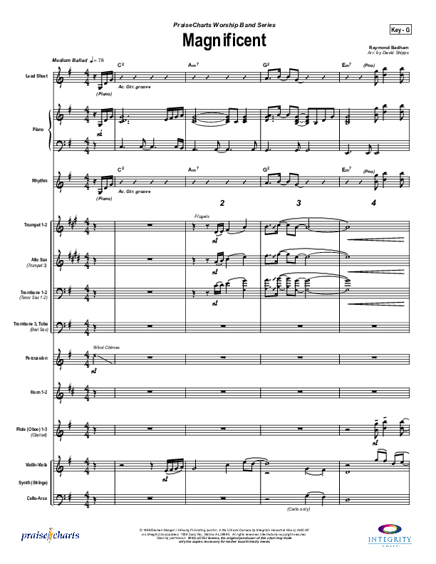 Magnificent Conductor's Score (Hillsong Worship)