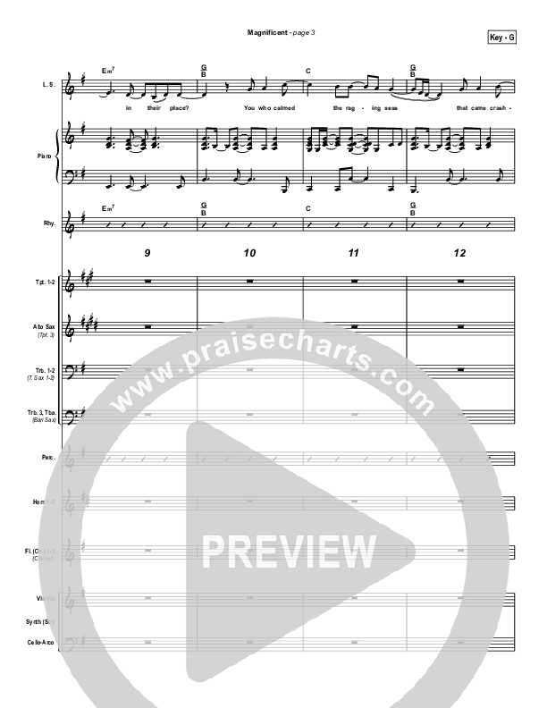 Magnificent Conductor's Score (Hillsong Worship)