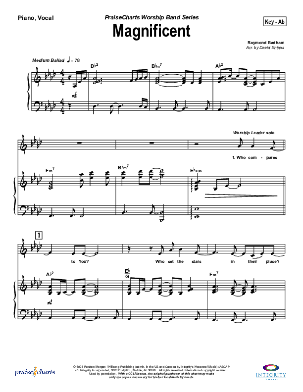 Magnificent Piano/Vocal Pack (Hillsong Worship)