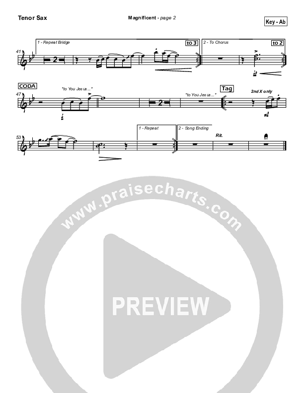 Magnificent Tenor Sax 2 (Hillsong Worship)