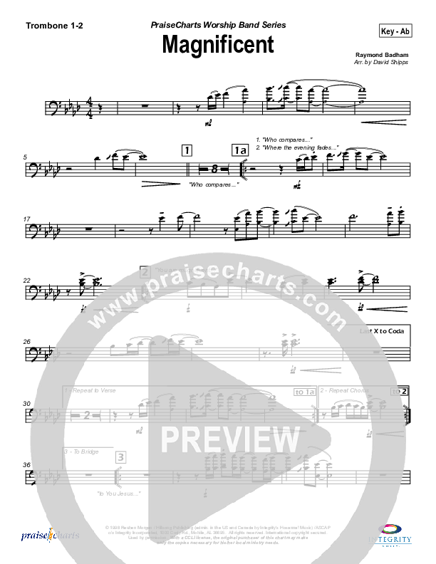 Magnificent Trombone 1/2 (Hillsong Worship)