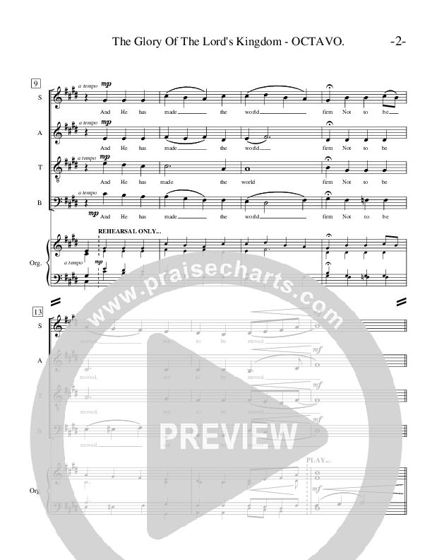 The Glory Of The Lord's Kingdom Piano/Vocal (SATB) (Ric Flauding)
