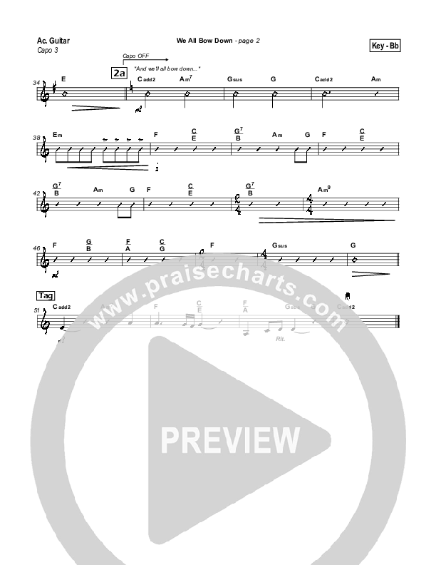 We All Bow Down Acoustic Guitar (Lenny LeBlanc)