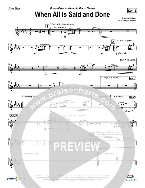 When All Is Said and Done Wind Pack (Tommy Walker)