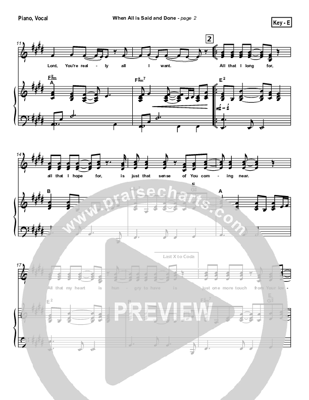 When All Is Said and Done Piano/Vocal Pack (Tommy Walker)