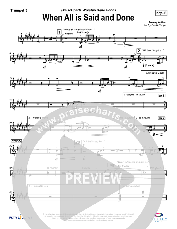 When All Is Said and Done Brass Pack (Tommy Walker)