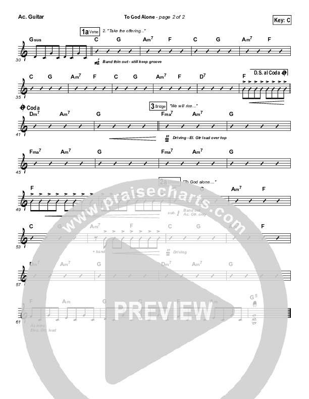 To God Alone Acoustic Guitar (Aaron Shust)