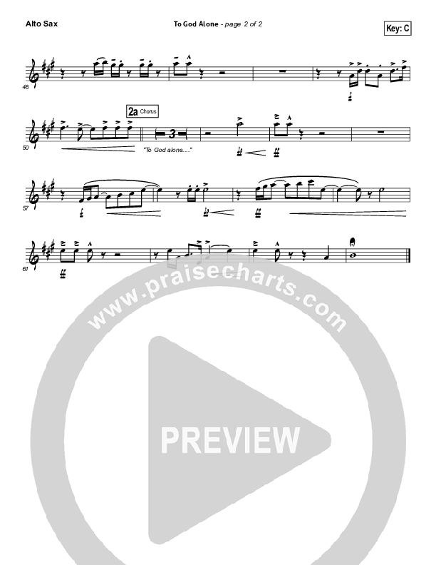 To God Alone Alto Sax (Aaron Shust)