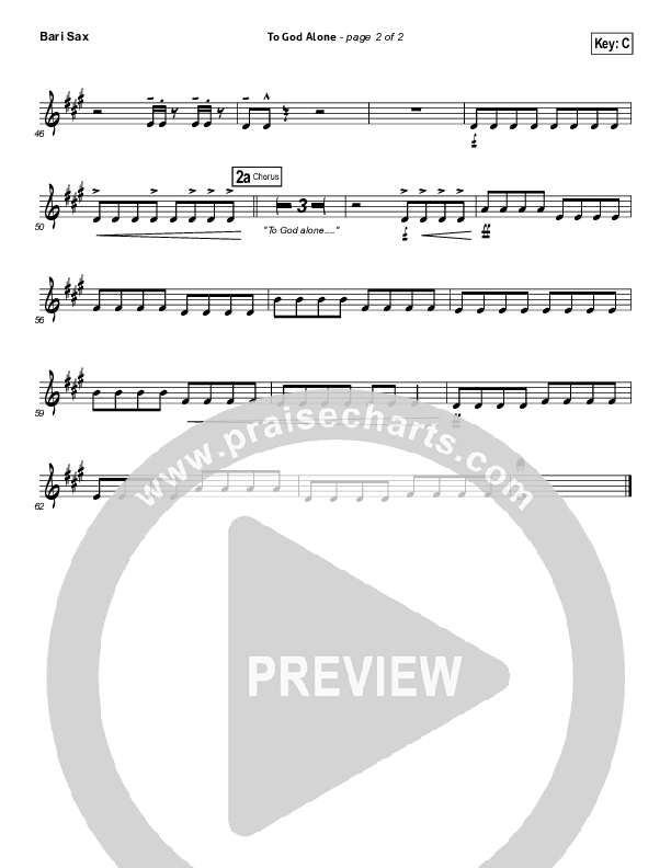 To God Alone Bari Sax (Aaron Shust)