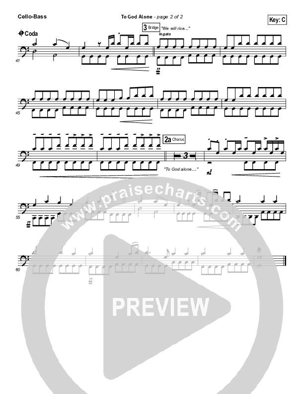 To God Alone Cello/Bass (Aaron Shust)