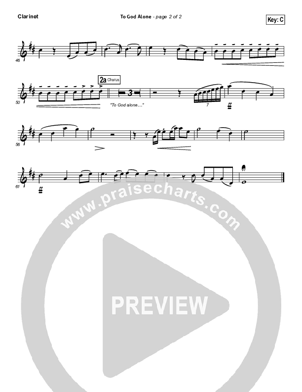 To God Alone Clarinet (Aaron Shust)