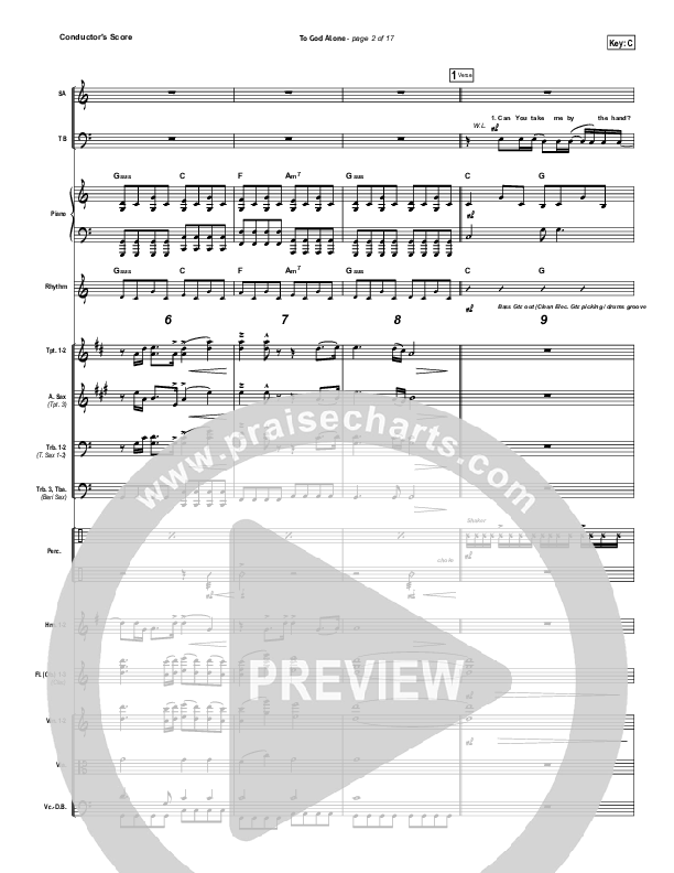 To God Alone Conductor's Score (Aaron Shust)