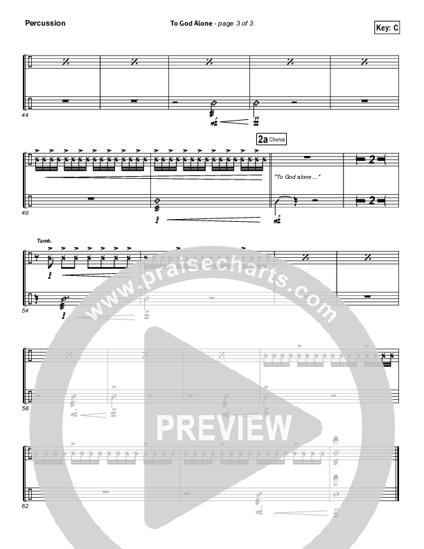 To God Alone Percussion (Aaron Shust)