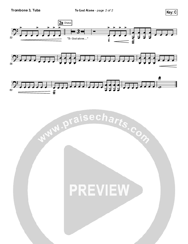 To God Alone Trombone 3/Tuba (Aaron Shust)