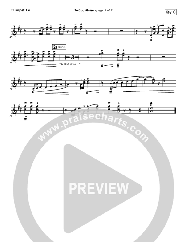 To God Alone Trumpet 1,2 (Aaron Shust)