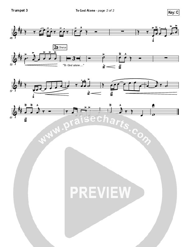 To God Alone Trumpet 3 (Aaron Shust)