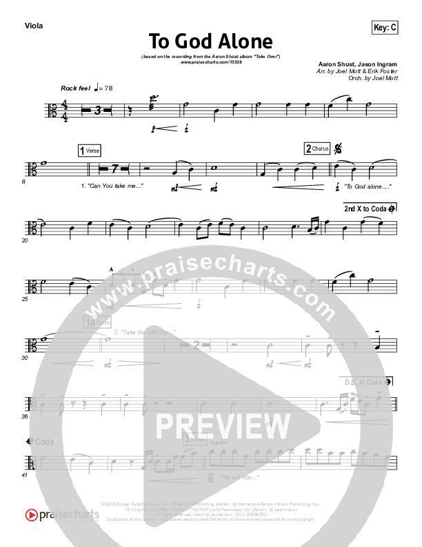 To God Alone Viola (Aaron Shust)