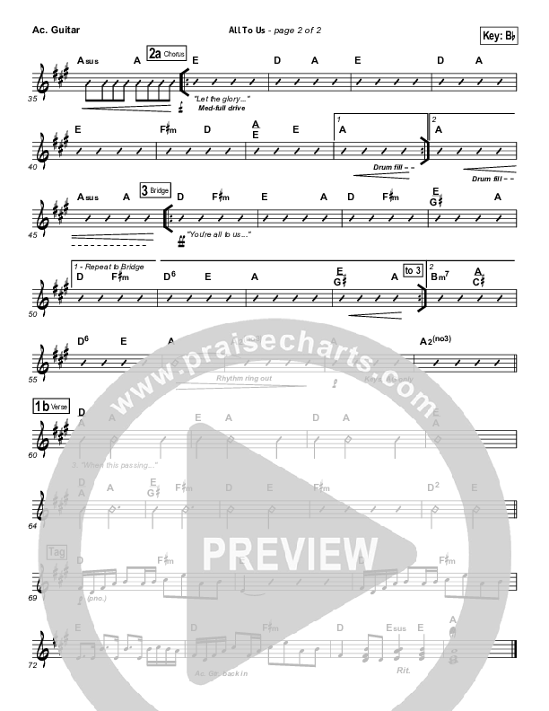 All To Us Acoustic Guitar (Chris Tomlin)