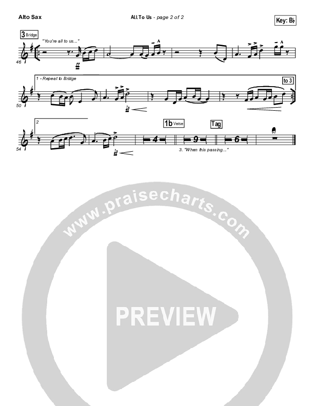 All To Us Alto Sax (Chris Tomlin)