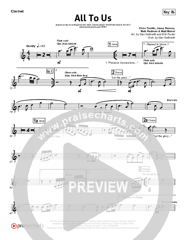 All To Us Wind Pack (Chris Tomlin)