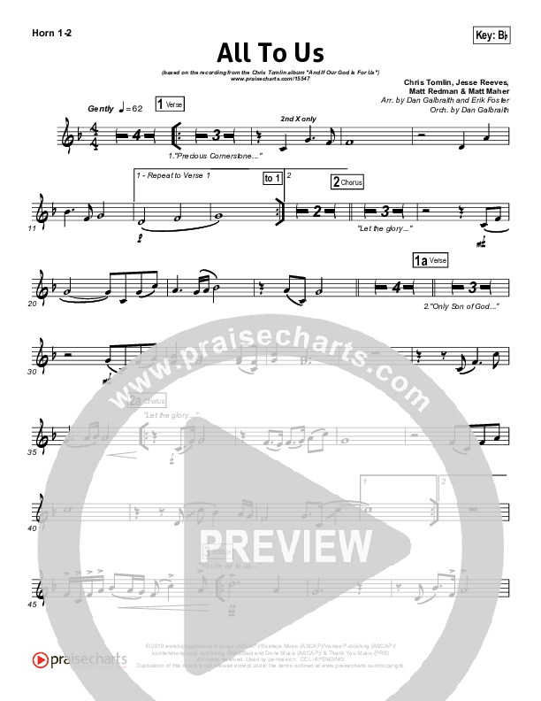 All To Us French Horn 1/2 (Chris Tomlin)