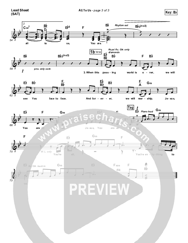 All To Us Lead Sheet (Chris Tomlin)