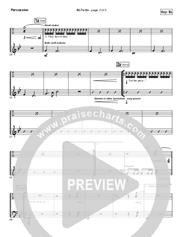 All To Us Percussion (Chris Tomlin)