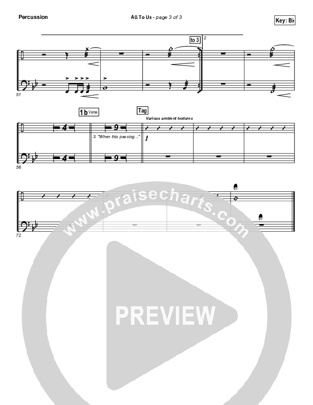 All To Us Percussion (Chris Tomlin)