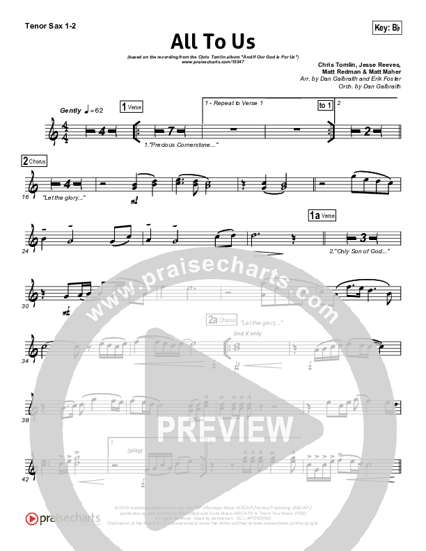 All To Us Tenor Sax 1/2 (Chris Tomlin)