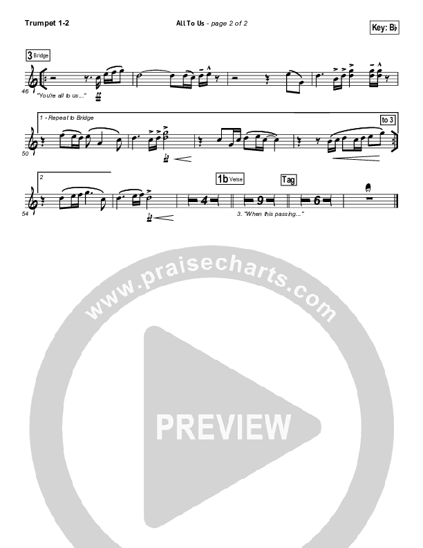 All To Us Trumpet 1,2 (Chris Tomlin)