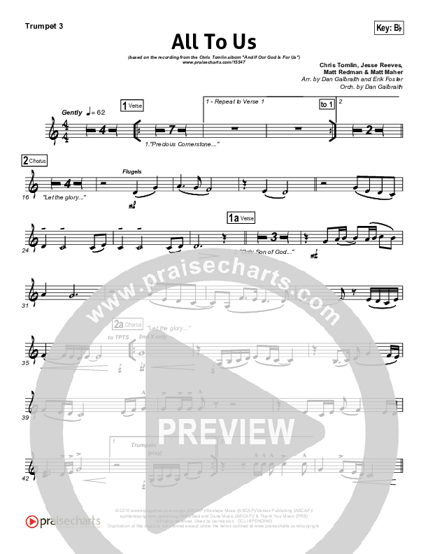 All To Us Trumpet 3 (Chris Tomlin)