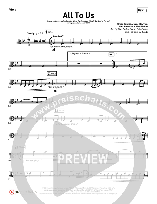 All To Us Viola (Chris Tomlin)