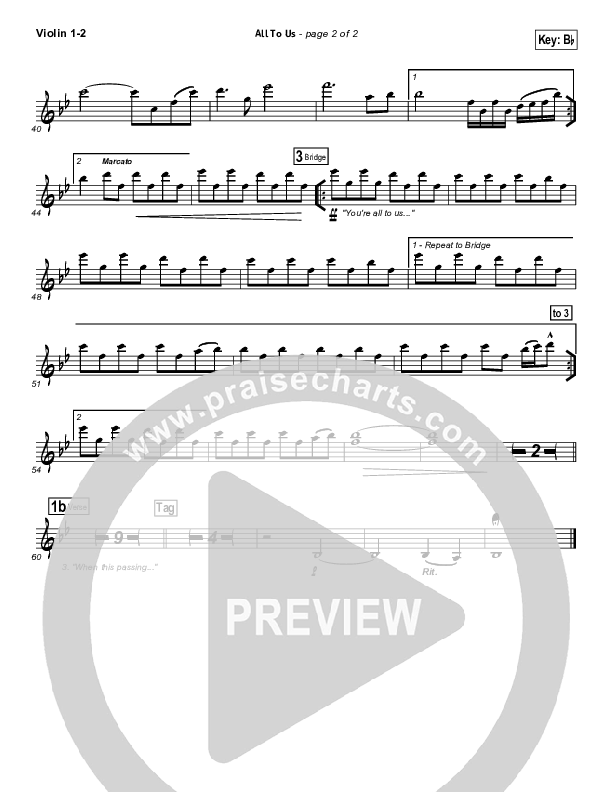 All To Us Violin 1/2 (Chris Tomlin)