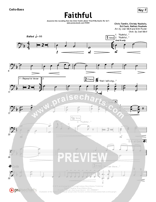 Faithful Cello/Bass (Chris Tomlin)