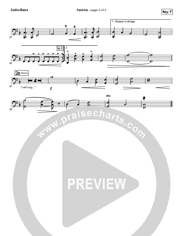 Faithful Cello/Bass (Chris Tomlin)