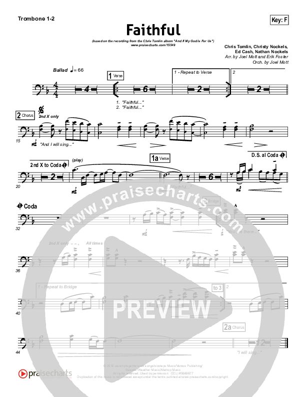 Faithful Trombone 1/2 (Chris Tomlin)