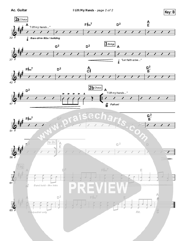 I Lift My Hands Acoustic Guitar (Chris Tomlin)