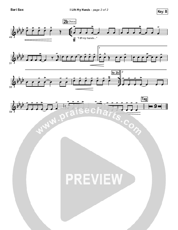 I Lift My Hands Bari Sax (Chris Tomlin)