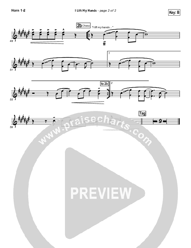 I Lift My Hands French Horn 1/2 (Chris Tomlin)