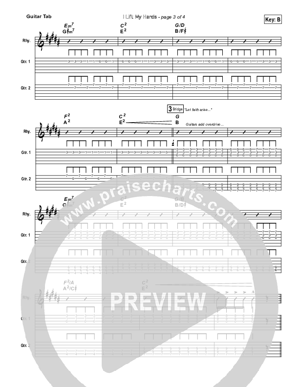 I Lift My Hands Guitar Tab (Chris Tomlin)