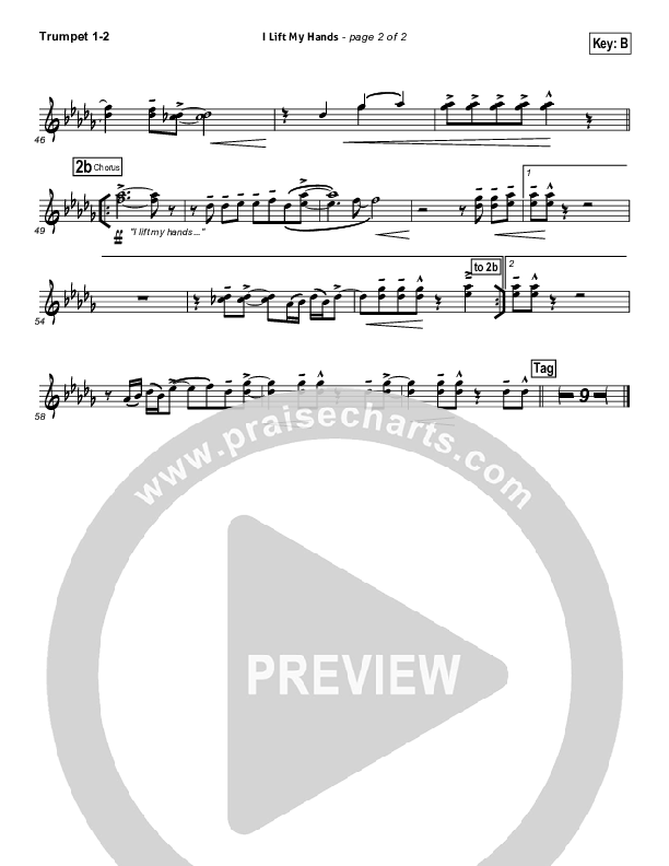 I Lift My Hands Trumpet 1,2 (Chris Tomlin)