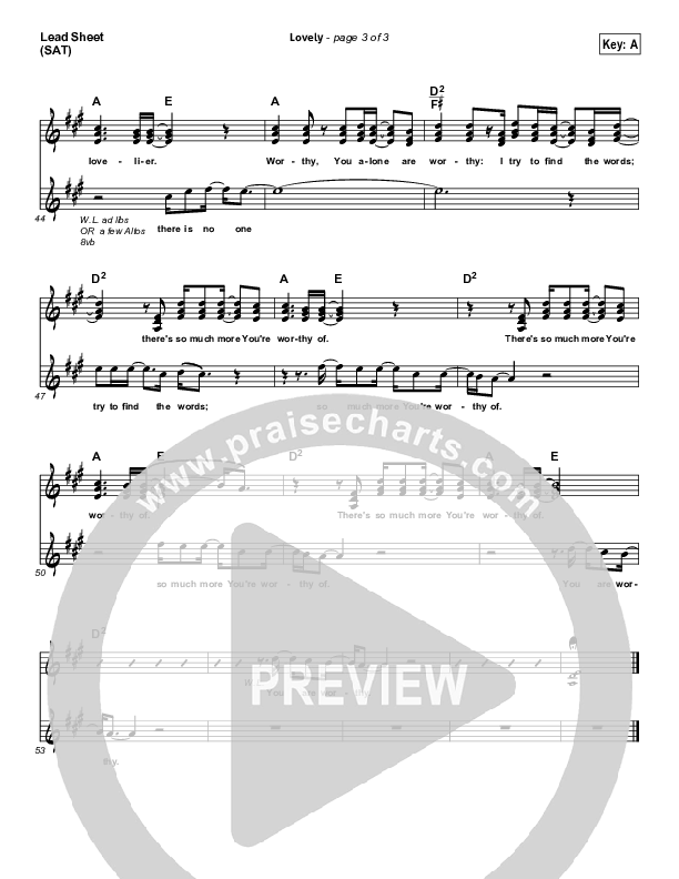 Lovely Lead Sheet (Chris Tomlin)