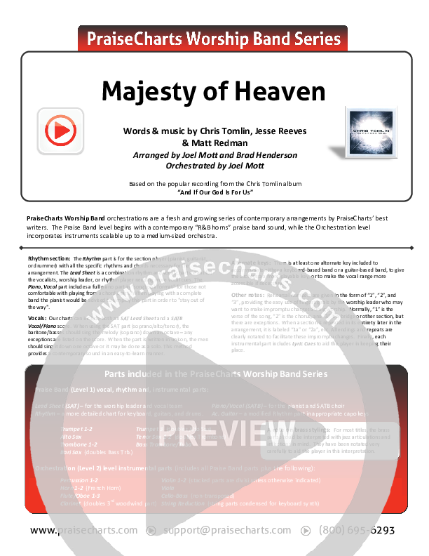 Majesty Of Heaven Orchestration (Chris Tomlin)