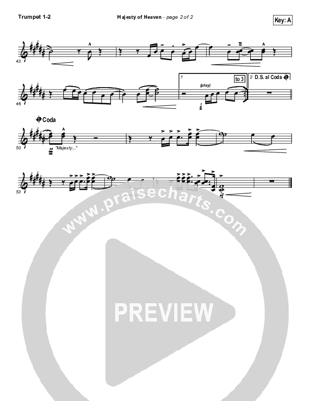 Majesty Of Heaven Trumpet 1,2 (Chris Tomlin)