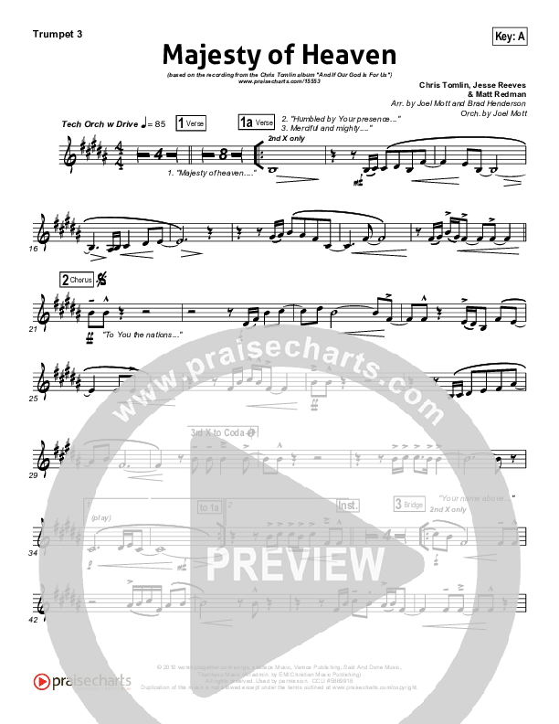 Majesty Of Heaven Trumpet 3 (Chris Tomlin)